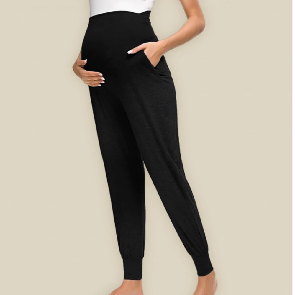 Lahloya, Size M, NWT,  Black, Cloud Pants - Maternity Joggers
